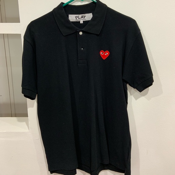 comme des garcons polo black